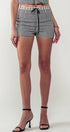 Urban Daizy Gingham Scallop Trim Shorts Brown Shorts - Women's (UDZ-PT-00474) – alternate view 31