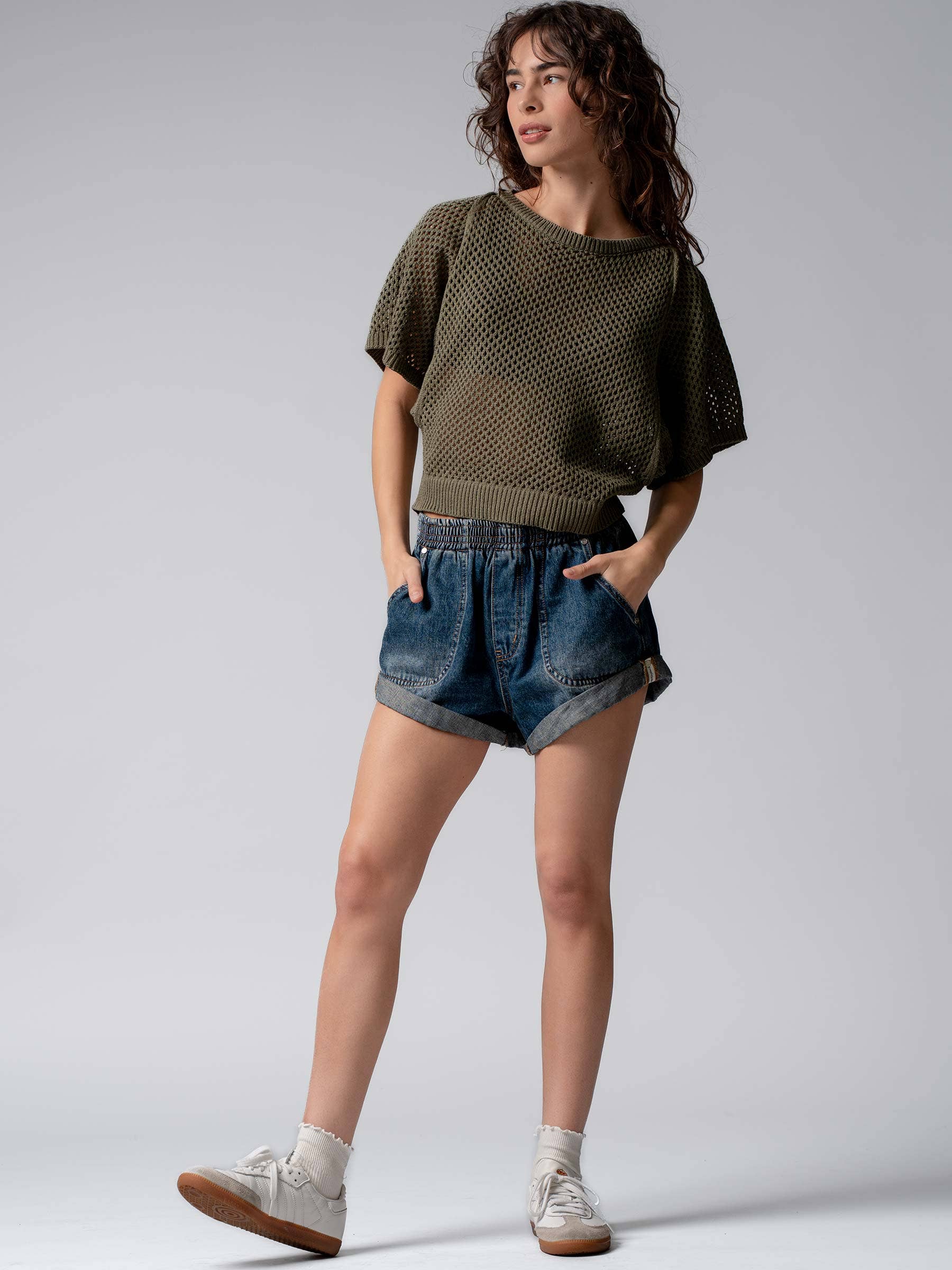 Urban Daizy Spring Elastic Waist Cuffed Print Shorts Camo Shorts - Women's (UDZ-PT-00320) – alternate view 23