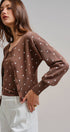 Urban Daizy Polka Dot Button-Front Cardigan MOCHA Cardigan - Women's (TNOW1380-MOCHA) – alternate view