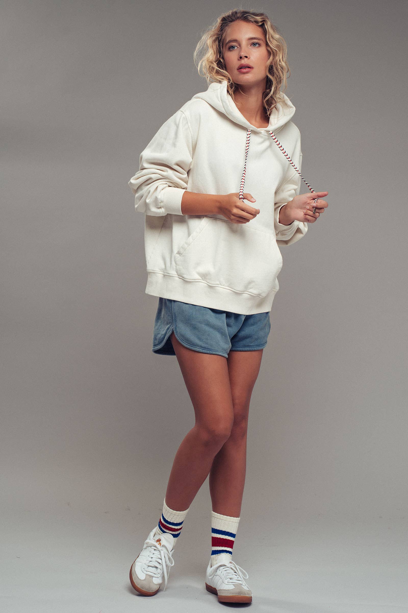 Vintage Wash Oversized Brushed Hoodie
