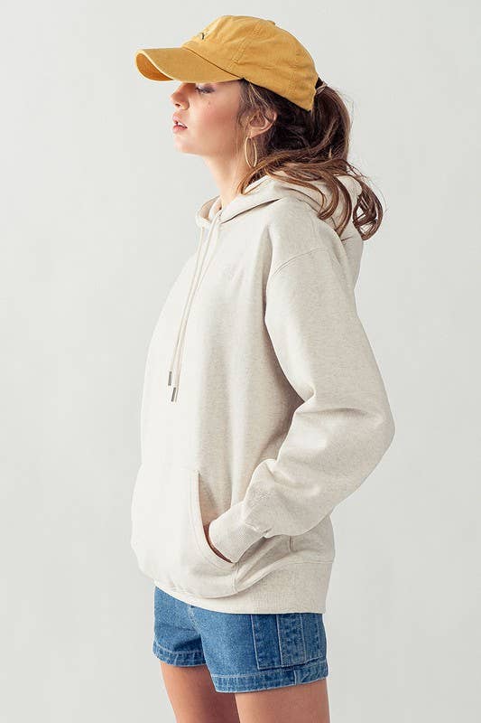 Urban Daizy Vintage Wash Oversized Hoodie Sweatshirt Black Hoodie - Women's (UDZ-KN-00214) – alternate view 13