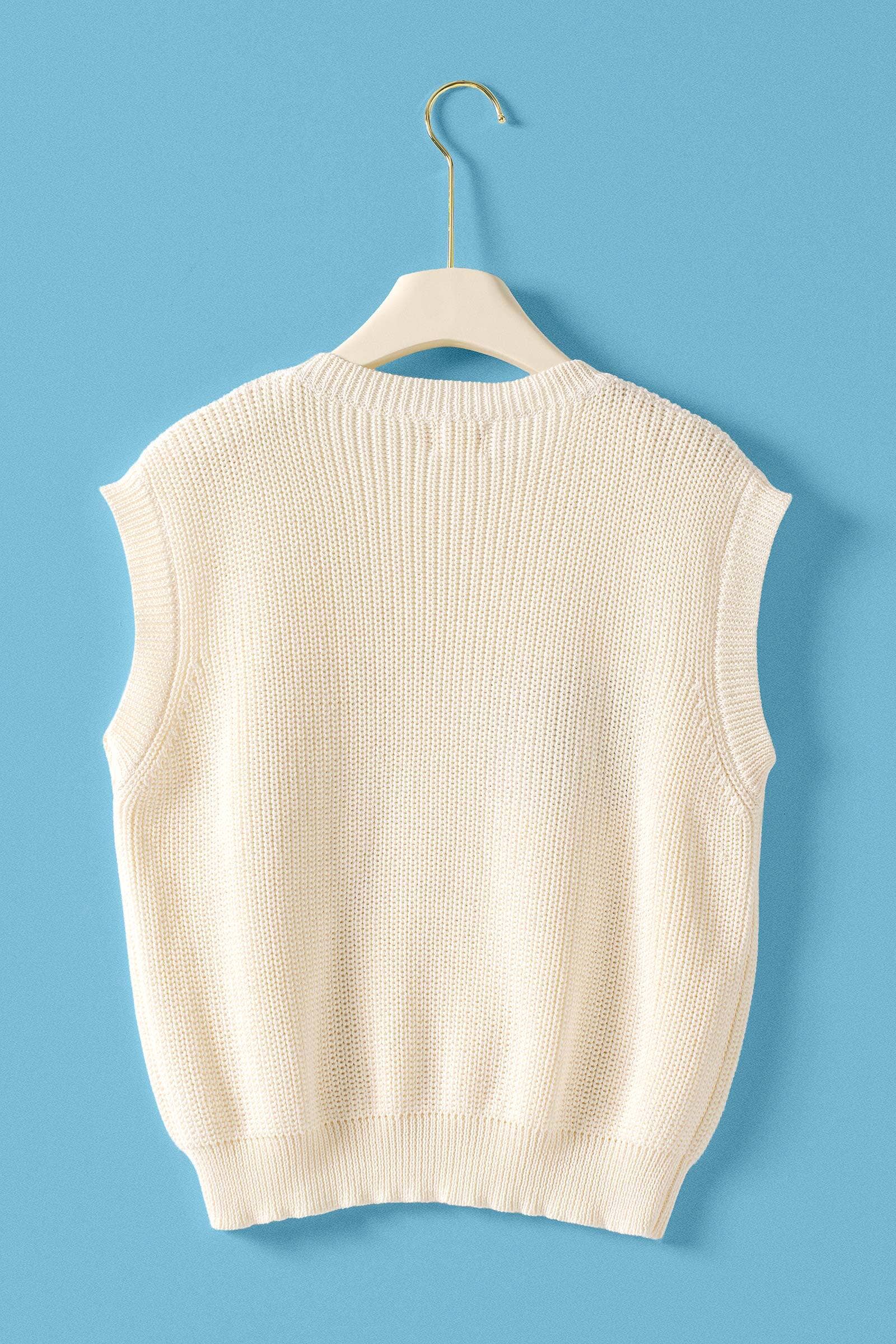 Urban Daizy American Flag Knit Vest Sequin Detail Navy Sweater Vest - Women's (UDZ-KN-01046) – alternate view 3