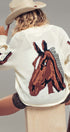 Western Horse Intarsia Cardigan