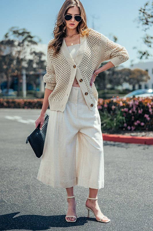 Urban Daizy Bohemian Extra Wide Leg Ankle Length Pull On Pants Blue Pants - Women's (UDZ-PT-00243) – alternate view 19