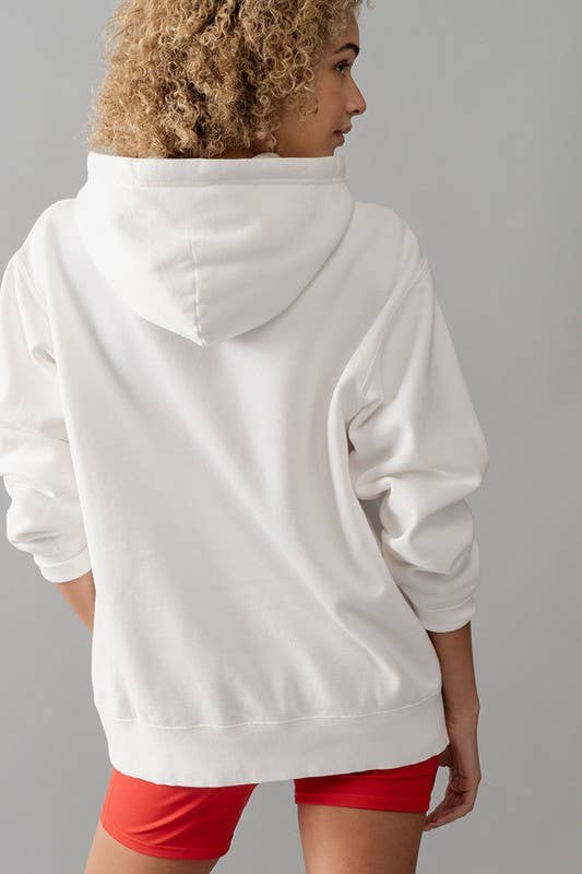 Urban Daizy Vintage Wash Oversized Hoodie Sweatshirt Black Hoodie - Women's (UDZ-KN-00214) – alternate view 8