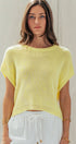 Urban Daizy Boxy Fit Viscose Knit Top Butter-Yellow Knit Top - Women's (UDSW0344-Butter-Yellow) – alternate view 7