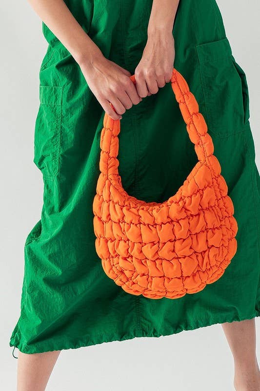 Urban Daizy Puff Quilted Texture Shoulder Tote Bag Blue Shoulder Bag - Women's (UDZ-BG-00007) – alternate view 12