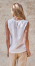 Minimal Muse Linen Sleeveless Top in WHITE - Women's Fashion | Urban Daizy