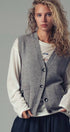 Urban Daizy Cat Print Knit Sweater Vest Grey Sweater Vest - Women's (UDZ-TP-00814) – alternate view 6