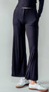 Urban Daizy Soft Ribbed Lettuce Hem Wide Leg Lounge Pants Black Pants - Women's (UDZ-PT-00262) – alternate view 10