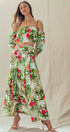 Urban Daizy Off Shoulder Crop Top with Floral Maxi Skirt White Top & Skirt Set - Women's (UDZ-AC-00238) – alternate view 10