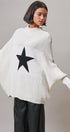 Star Intarsia Mock Neck Sweater in IVORY - Women's Sweaters | Urban Daizy