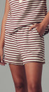 Urban Daizy Striped Knit Lounge Shorts Black Lounge Shorts - Women's (UDZ-TP-00814) – alternate view 3