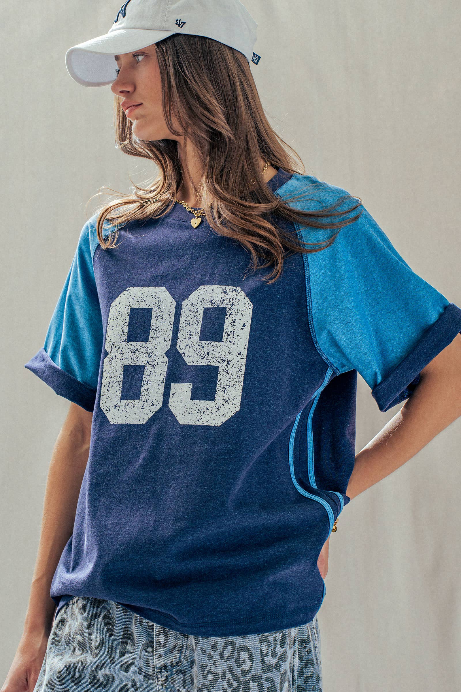 Vintage Varsity Graphic Raglan Sleeve Tee