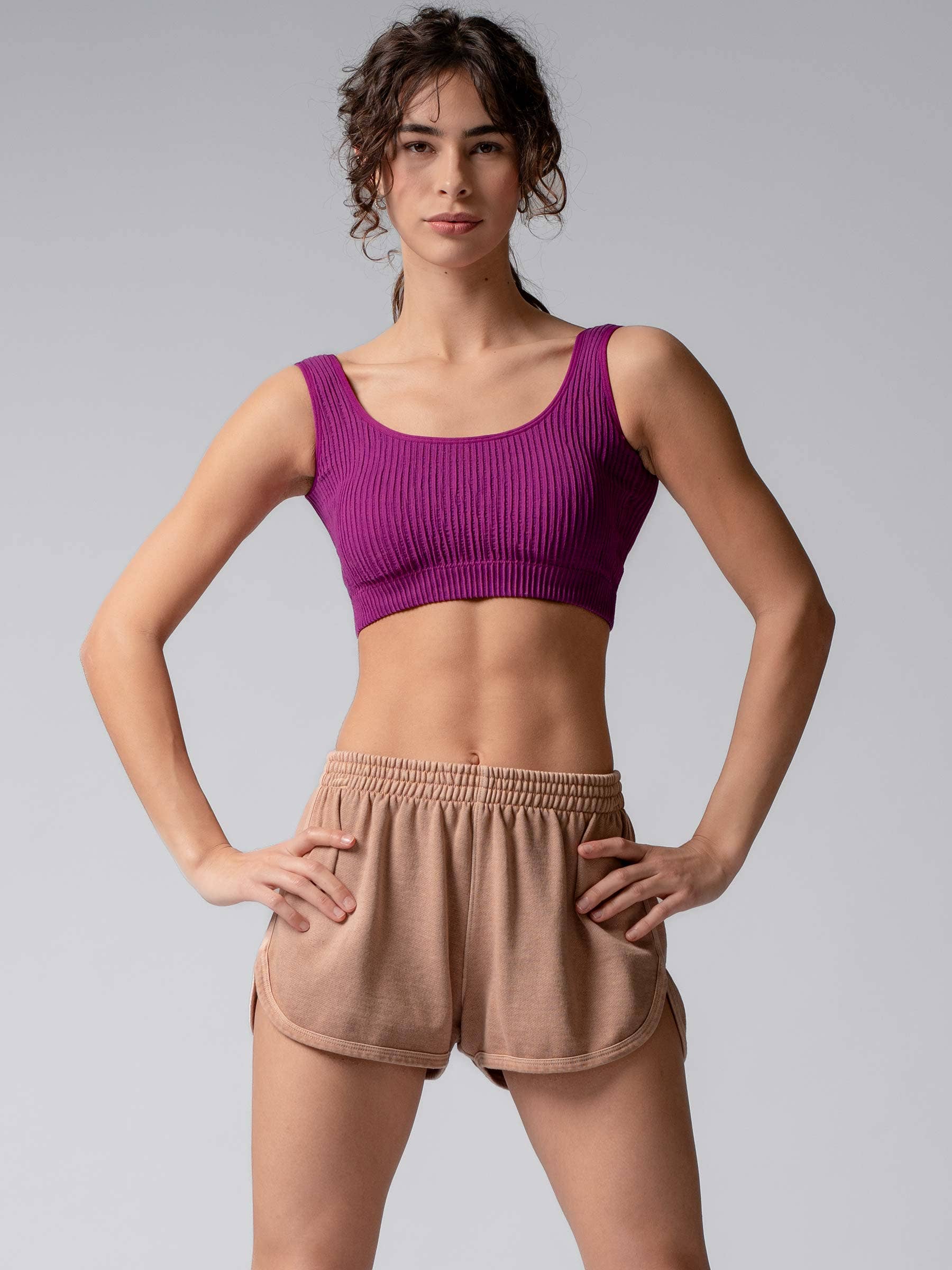 Urban Daizy Ribbed Seamless Bralette Crop Tank Top Black Tank Top - Women's (UDZ-TP-00180) – alternate view 10