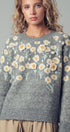 Urban Daizy Daisy Embossed 3D Floral Knit Sweater Brown Knit Sweater - Women's (UDZ-KN-00653) – alternate view 10