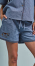 Sweet Cowgirl Boot Stitch Embroidered Shorts in BLUE - Women's Casual Shorts | Urban Daizy