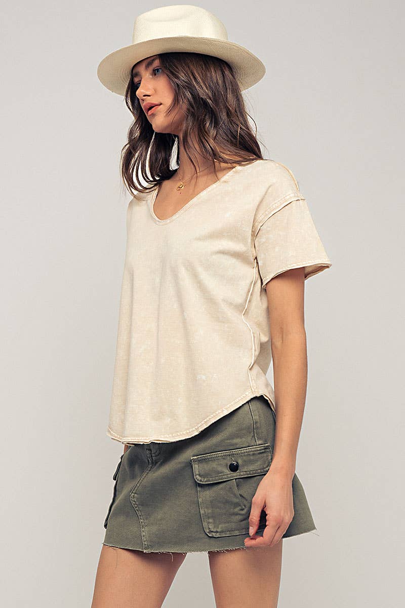 High Rise Raw Hem Utility Pocket Mini Cargo Skirt