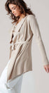 Urban Daizy Draped Front Long Sleeve Waist Tie Cardigan Taupe Cardigan - Women's (UDZ-KN-00530) – alternate view 9