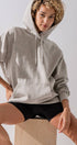 Urban Daizy Vintage Wash Oversized Hoodie Sweatshirt Black Hoodie - Women's (UDZ-KN-00214) – alternate view 4