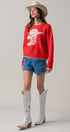 Urban Daizy Cowboy Boot Graphic Knit Sweater Red Knit Sweater - Women's (UDZ-KN-01040) – alternate view 5