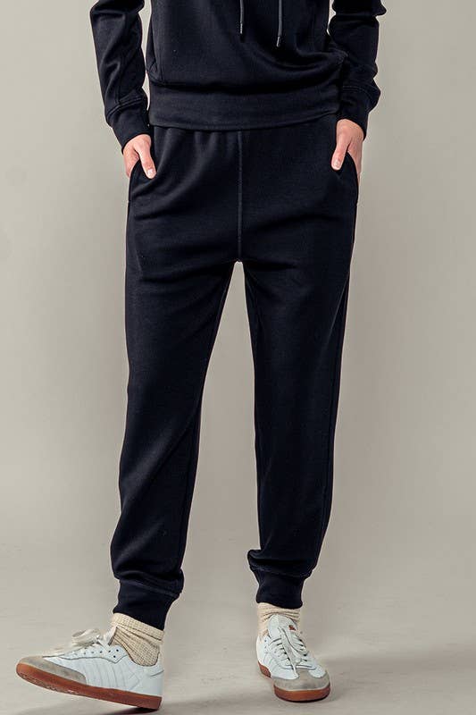 High-Rise Elastic Waistband Jogger Pants