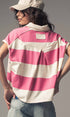 Urban Daizy Bold Striped Dolman Sleeve Polo Shirt Ivory Black Polo - Women's (UDZ-TP-00660) – alternate view 12