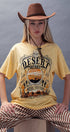 Urban Daizy Desert Heart Music Festival Western Graphic Oversized Tee Honey-Mustard Screen Printed T-Shirt - Women's… –…