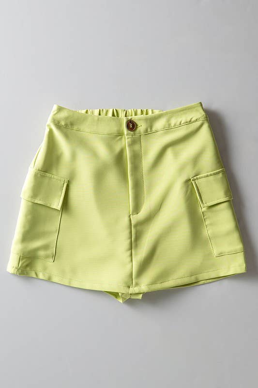 Urban Daizy Smocked Waist Cargo Pocket Skort Grey Skort - Women's (UDZ-SK-00035) – alternate view 12