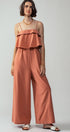 Urban Daizy Ruffled Bodice Wide Leg Jumpsuit Pink Jumpsuit - Women's (UDZ-JR-00021) – alternate view 10