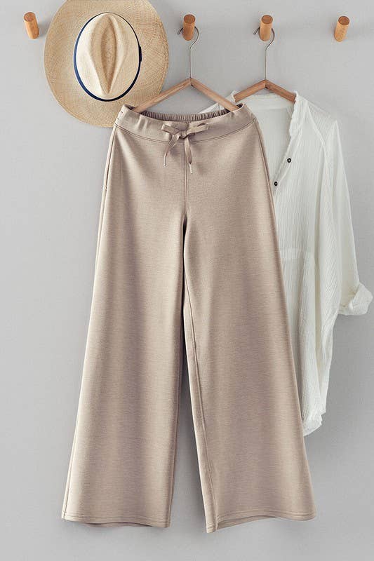 Urban Daizy Wide Leg French Terry Crop Pants Deep-Lavender Pants - Women's (UDZ-PT-00100) – alternate view 18