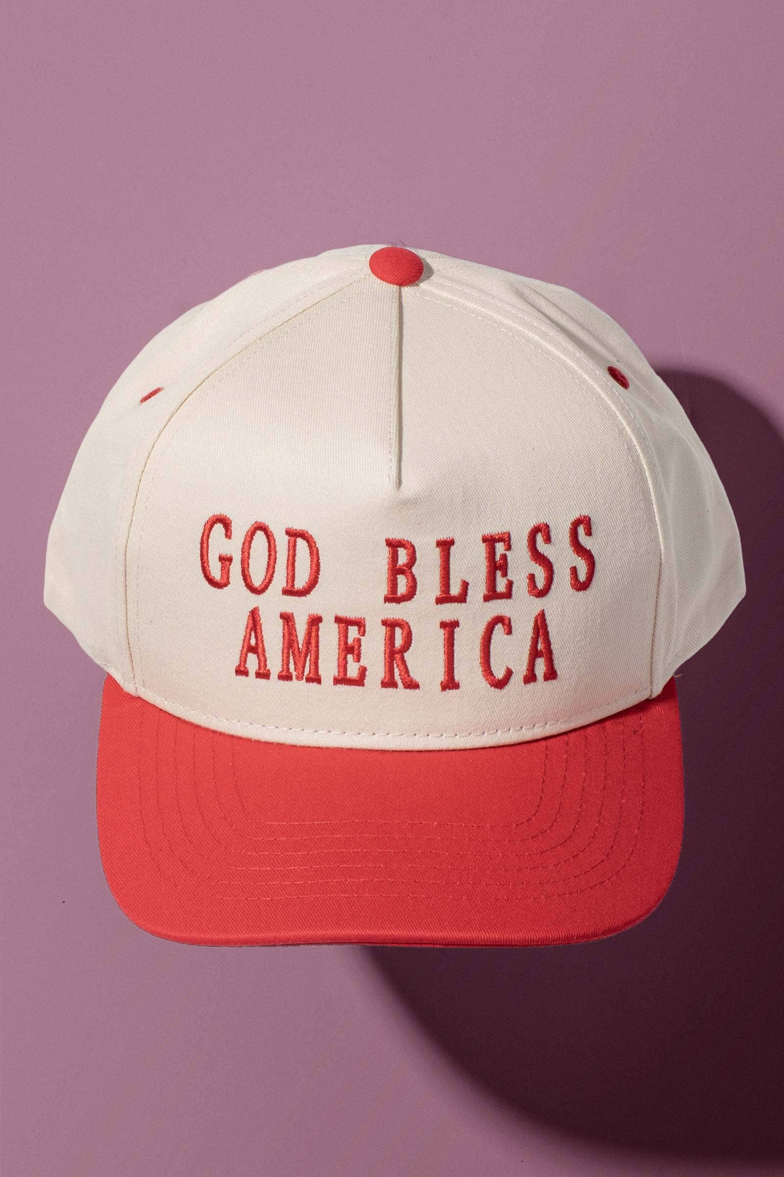 GOD BLESS AMERICA Embroidered Trucker Hat