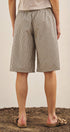 Urban Daizy Classic Check Print Elastic Bermuda Shorts Cream Shorts - Women's (UDPT0174-Cream) – alternate view 4