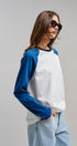 All-Star Vintage Baseball Tee in BLUE - Women's T-Shirts & Polos | Urban Daizy