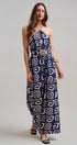 Urban Daizy Geometric Print Halter Belted Wide Leg Jumpsuit Blush Jumpsuit - Women's (TNJU0181-Blush) – alternate view 4