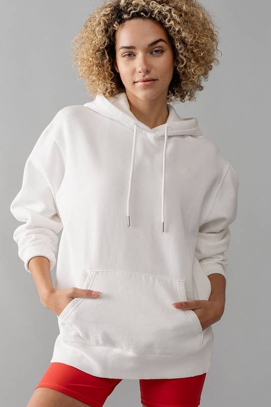 Urban Daizy Vintage Wash Oversized Hoodie Sweatshirt Black Hoodie - Women's (UDZ-KN-00214)