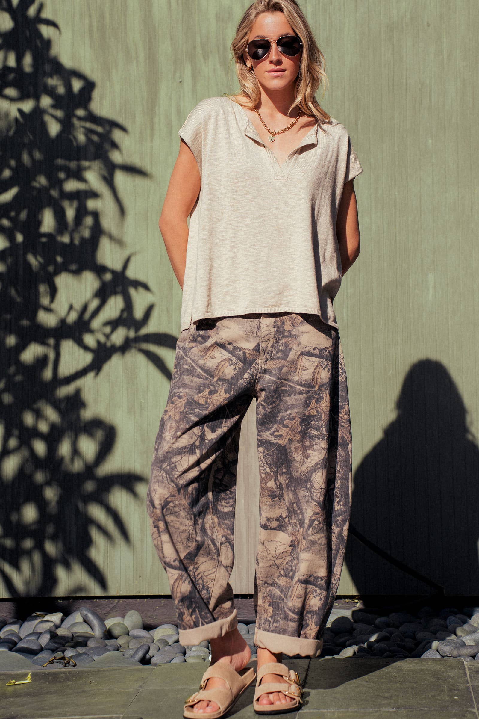 Urban Daizy Camo Print Cotton Balloon Pants Camo Pants - Women's (UDZ-PT-00458) – alternate view 14