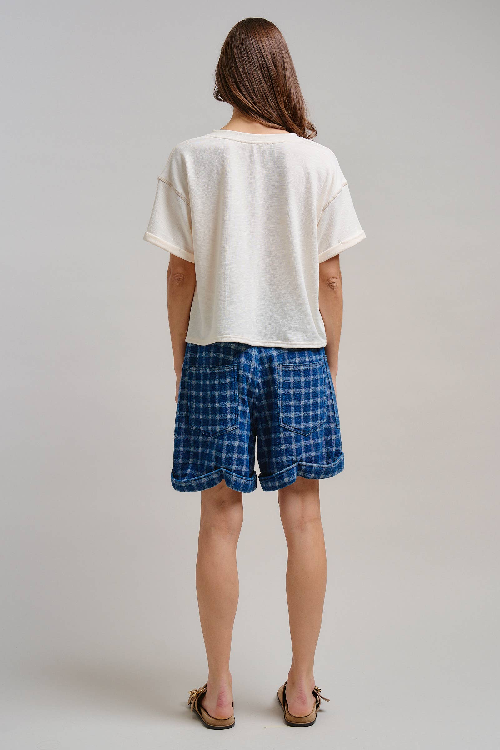 Short Sleeve Notch Neck Boxy Lounge Tee