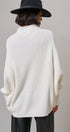 Star Intarsia Mock Neck Sweater in IVORY - Women's Sweaters | Urban Daizy