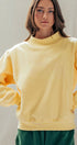 Urban Daizy Mock Neck Drop Shoulder Sweatshirt Ivory Sweatshirt - Women's (UDTP1437-Ivory) – alternate view 19