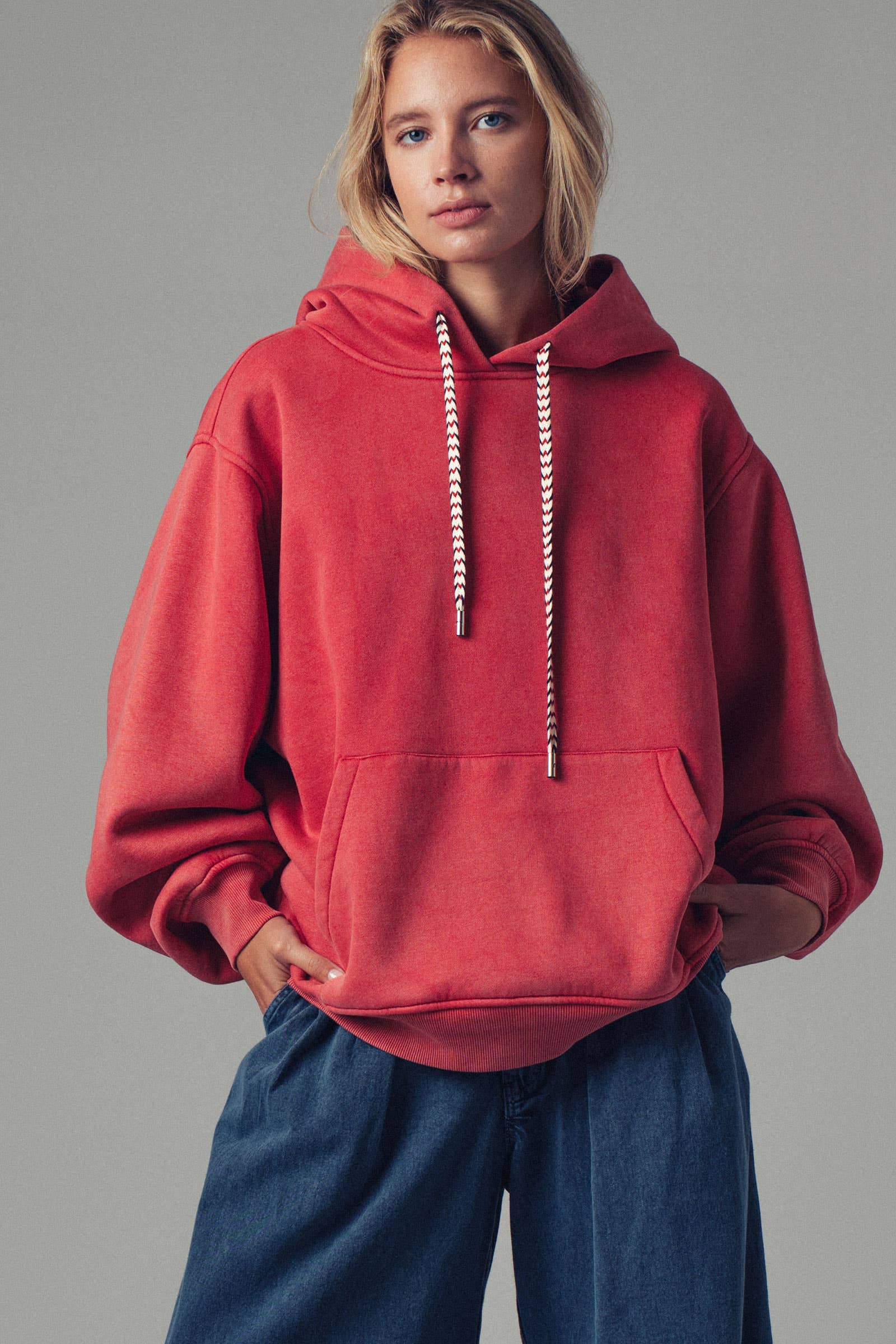 Vintage Wash Oversized Brushed Hoodie