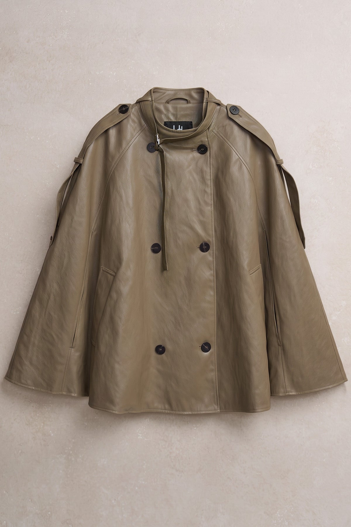 Double-Breasted Coated Cape