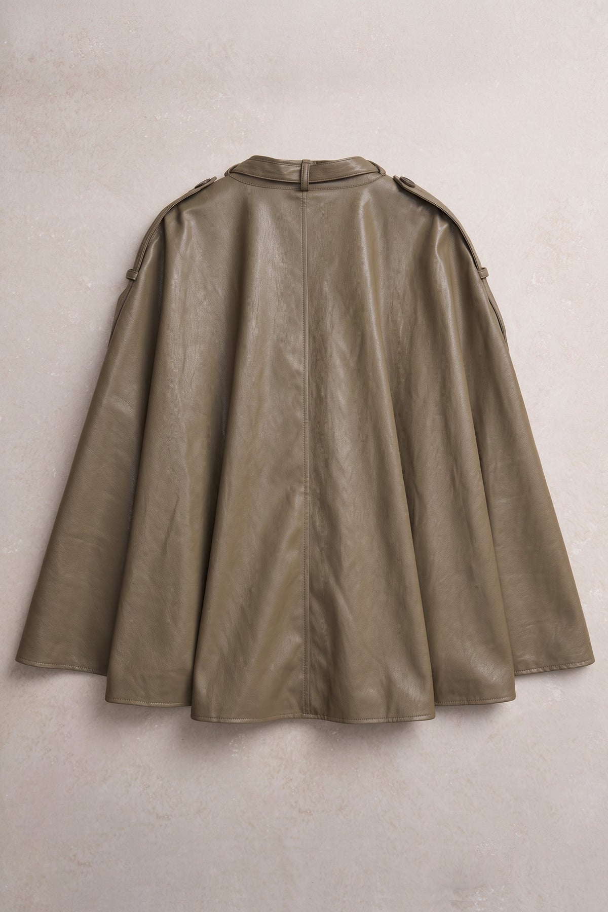 Double-Breasted Coated Cape