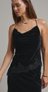 Evening Lace Velvet Cami Top in Black - Women's Tanks & Camis | Urban Daizy