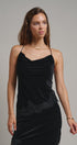 Evening Lace Velvet Cami Top in Black - Women's Tanks & Camis | Urban Daizy