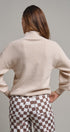 Soft Focus Mock Neck Sweater in Oatmeal - Women's Sweaters | Urban Daizy