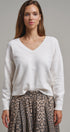 Drop Shoulder Ribbed Knit Sweater in Ivory - Women's Sweaters | Urban Daizy