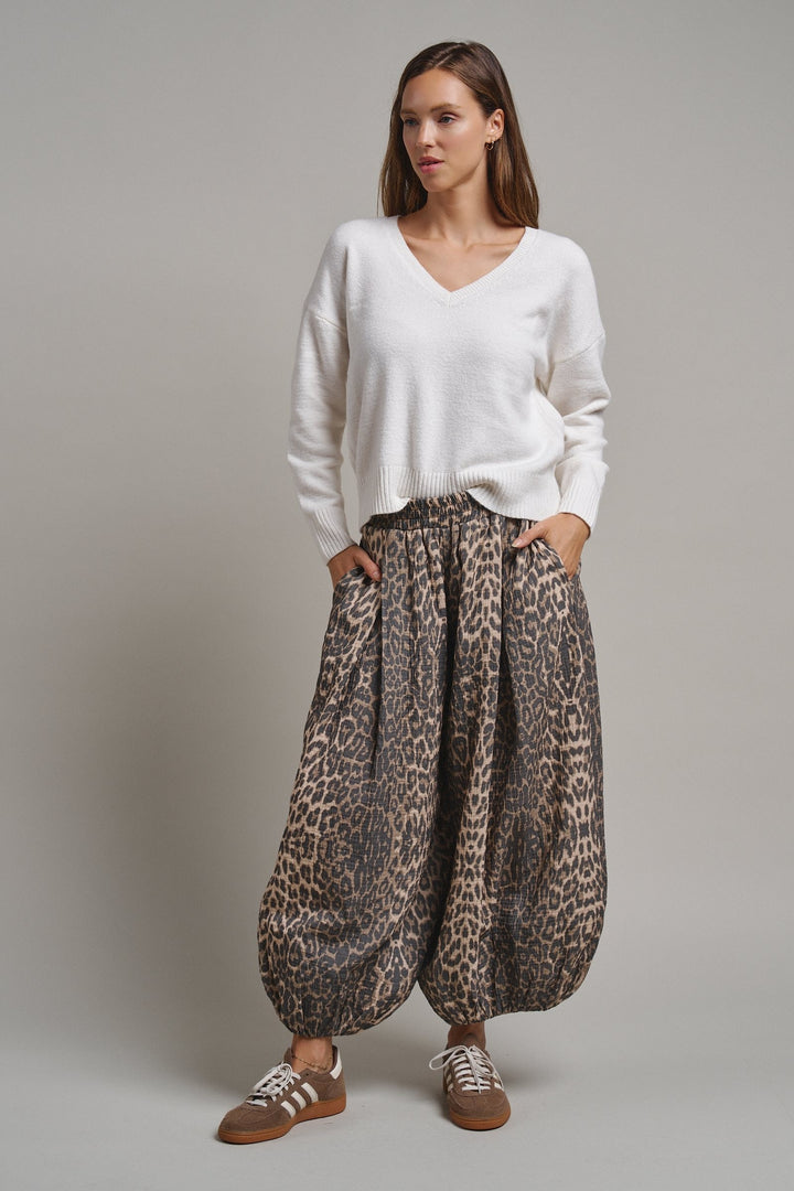 Drop Shoulder Ribbed Knit Sweater in Ivory - Women's Sweaters | Urban Daizy