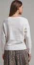 Drop Shoulder Ribbed Knit Sweater in Ivory - Women's Sweaters | Urban Daizy