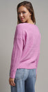 Drop Shoulder Ribbed Knit Sweater in Pink - Women's Sweaters | Urban Daizy